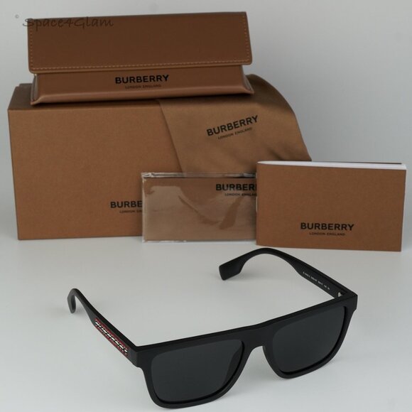 NEW Burberry BE4402U 346487 Matte Black Dark Grey Unisex Sunglasses BE 4402U - Picture 8 of 9
